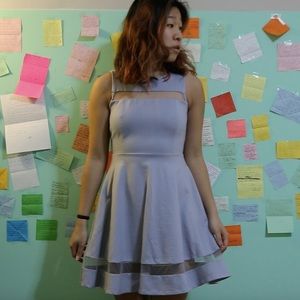 Dress with Sheer Panels